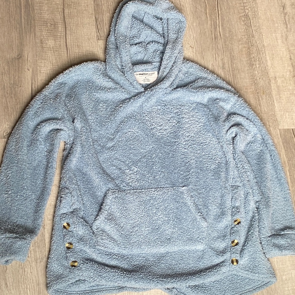 The sweatshirt Project Cozy Blue Hooded Sweater